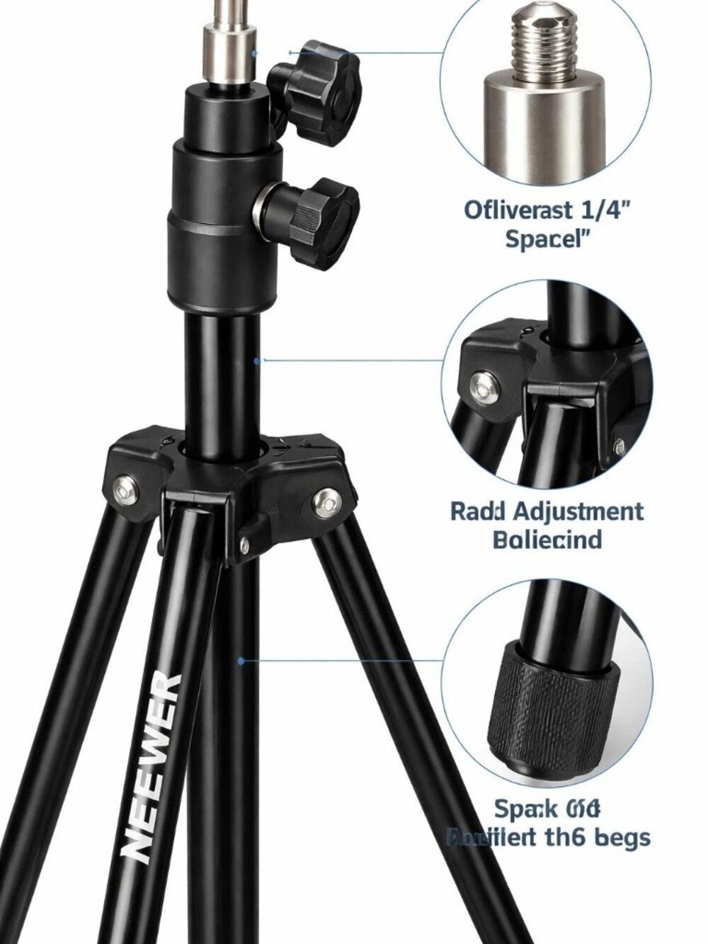 Neewer 75"/6 Feet/190CM Photography Light Stands for Reflectors, Soft boxes.